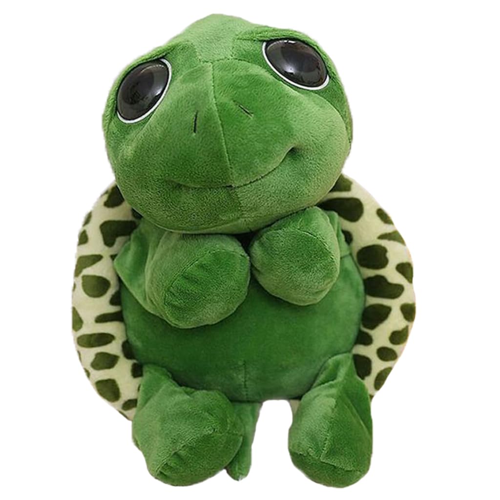 Soft Turtle Teddy Plush - Cute Big Eyes Cuddly Tortoise Pillow Hugging Plushies - Toys For Kids Gifts For Women Sea Turtle - 20CM