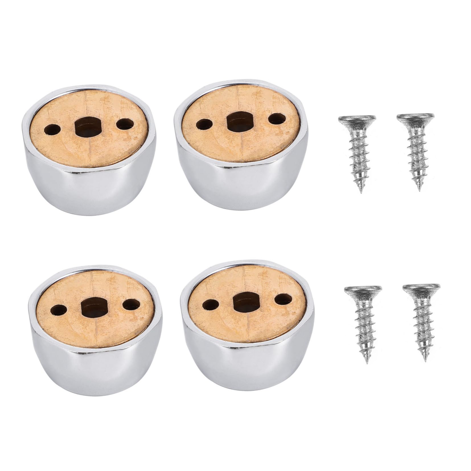 Ciieeo 4pcs Closet Rod Support Flange Holder Zinc Alloy End Bracket for Shower Wardrobe and Clothes Storage Rod Socket for Secure Mounting