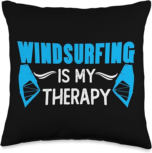 Joke Surfer Saying Surfing Windsurfing Throw Pillow, 16x16, Multicolor