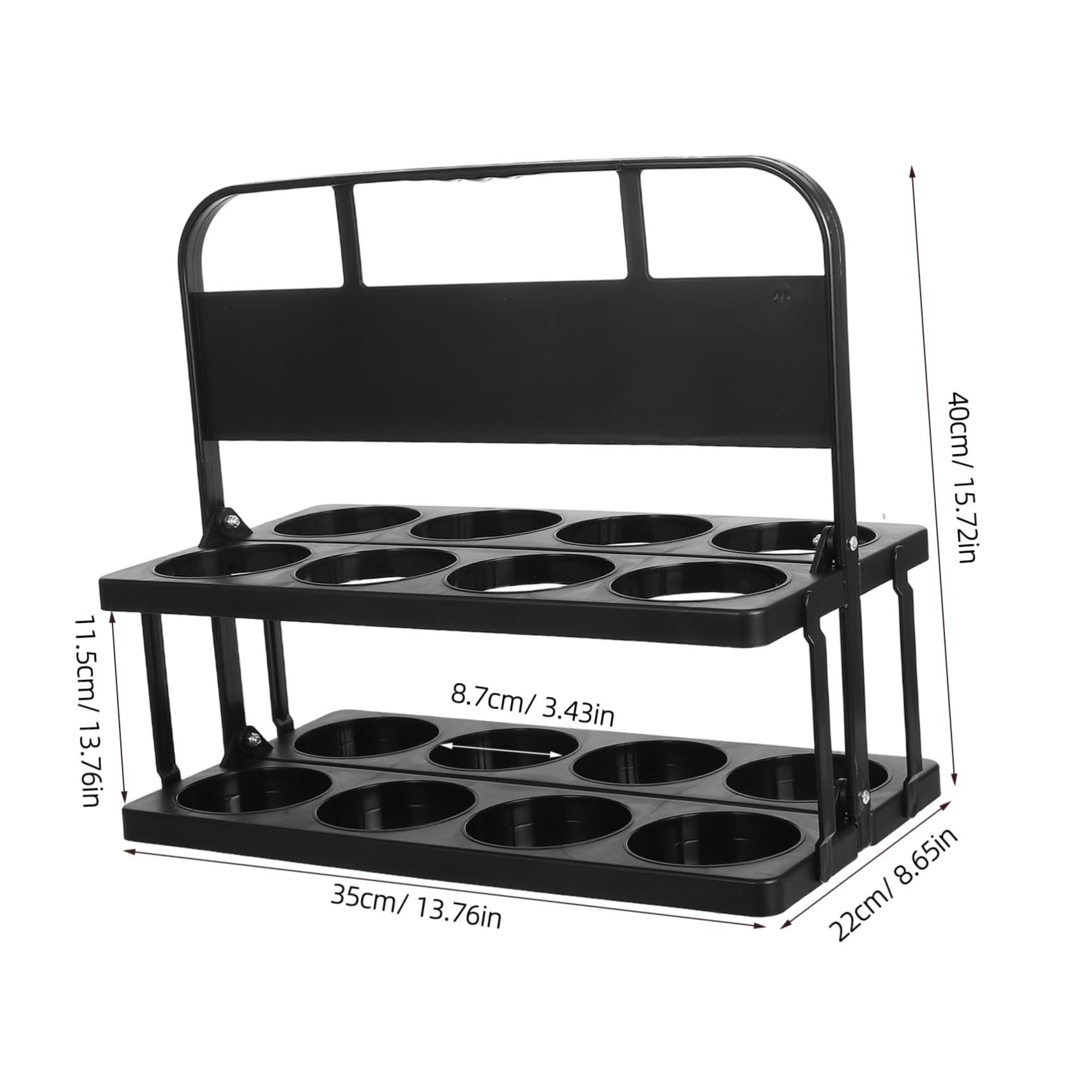 Cabilock Portable Drink Carrier with Handle Cup Capacity for Sports and Parties Foldable Plastic Beverage Holder Organizer Lightweight and Drink Carrier for Bars and Restaurants