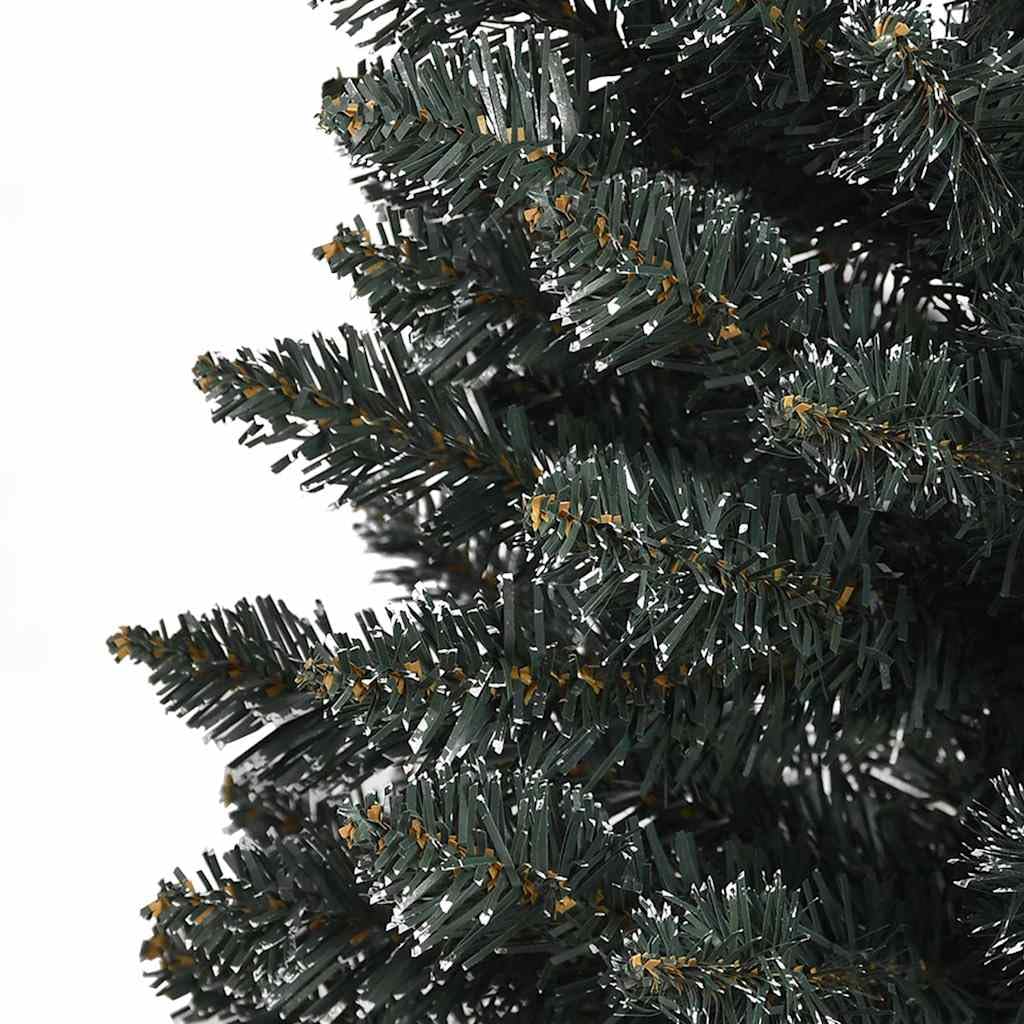 Sapin de Noël artificiel fin de 180 cm avec 286 pointes - Blanc enneigé pour les pièces étroites - Décoration de Noël avec support en acier solide