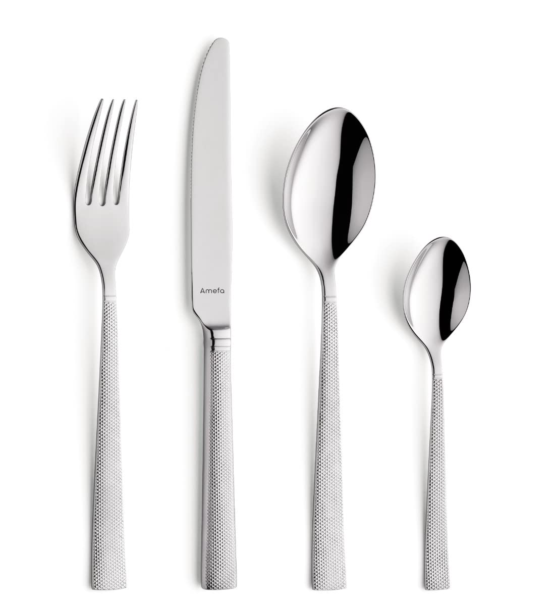 AMEFA JEWEL Besteck Set 4 Personen | 16 teilig | Edelstahl 18/0 | rostfrei und hochglanzpoliert | spülmaschinenfest | hochwertige Griffe mit feinem Diamantschliff | elegantes Besteckset 4 Personen