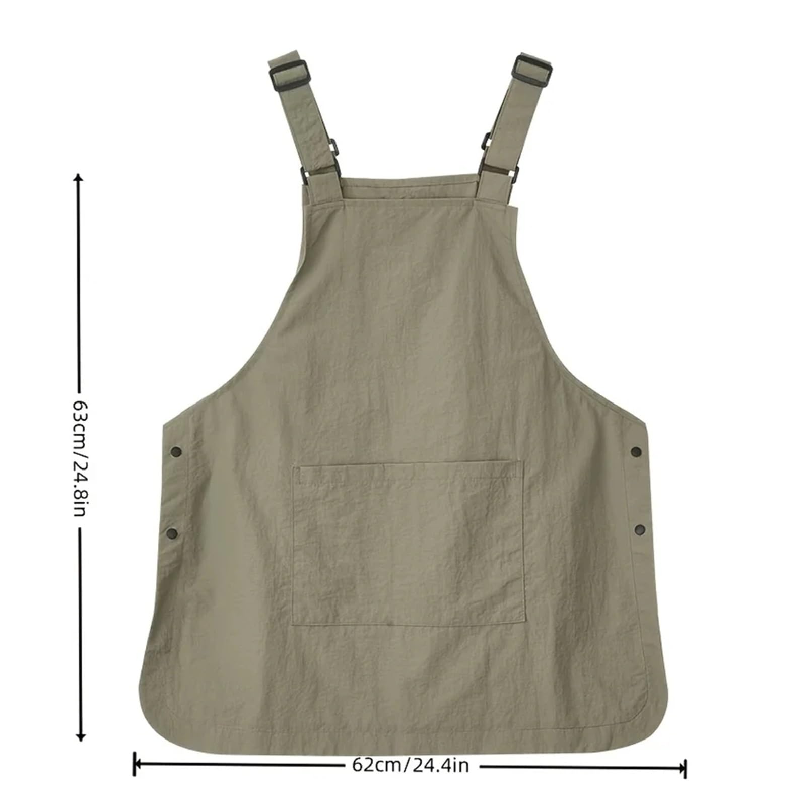 Delantal Delantal de limpieza impermeable for peluquería, cafetería, catering, ropa trabajo con bolsillos, for cocinar y pintar, ajustable, color sólido