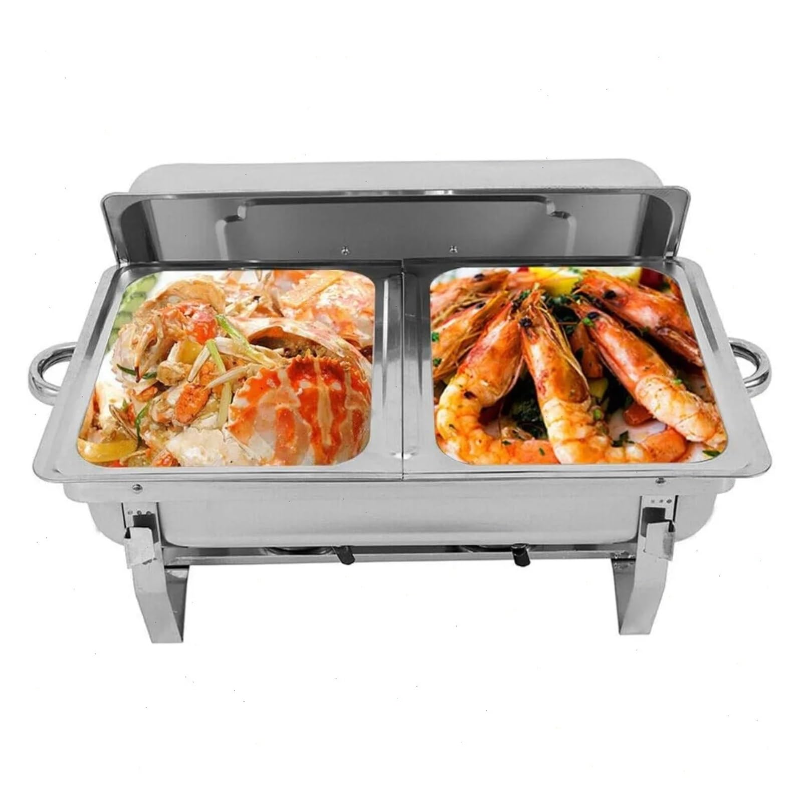 Plato De Frotamiento Acero Inoxidable For Buffet, Banquete, Catering, Fiesta, Hotel, Restaurante, Calentador Servicio RetencióN Del Calor De Larga DuracióN