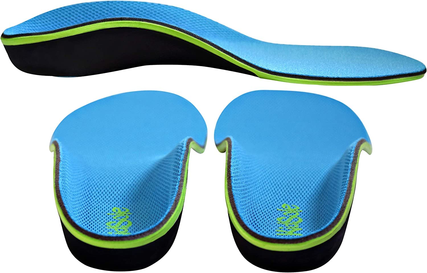 KidSole Stealth Fighter: High Arch Support Insole. Slim Profile, Strong Arch, Soft Memory Foam Top & Lightweight Design. Inward/Falling Ankle