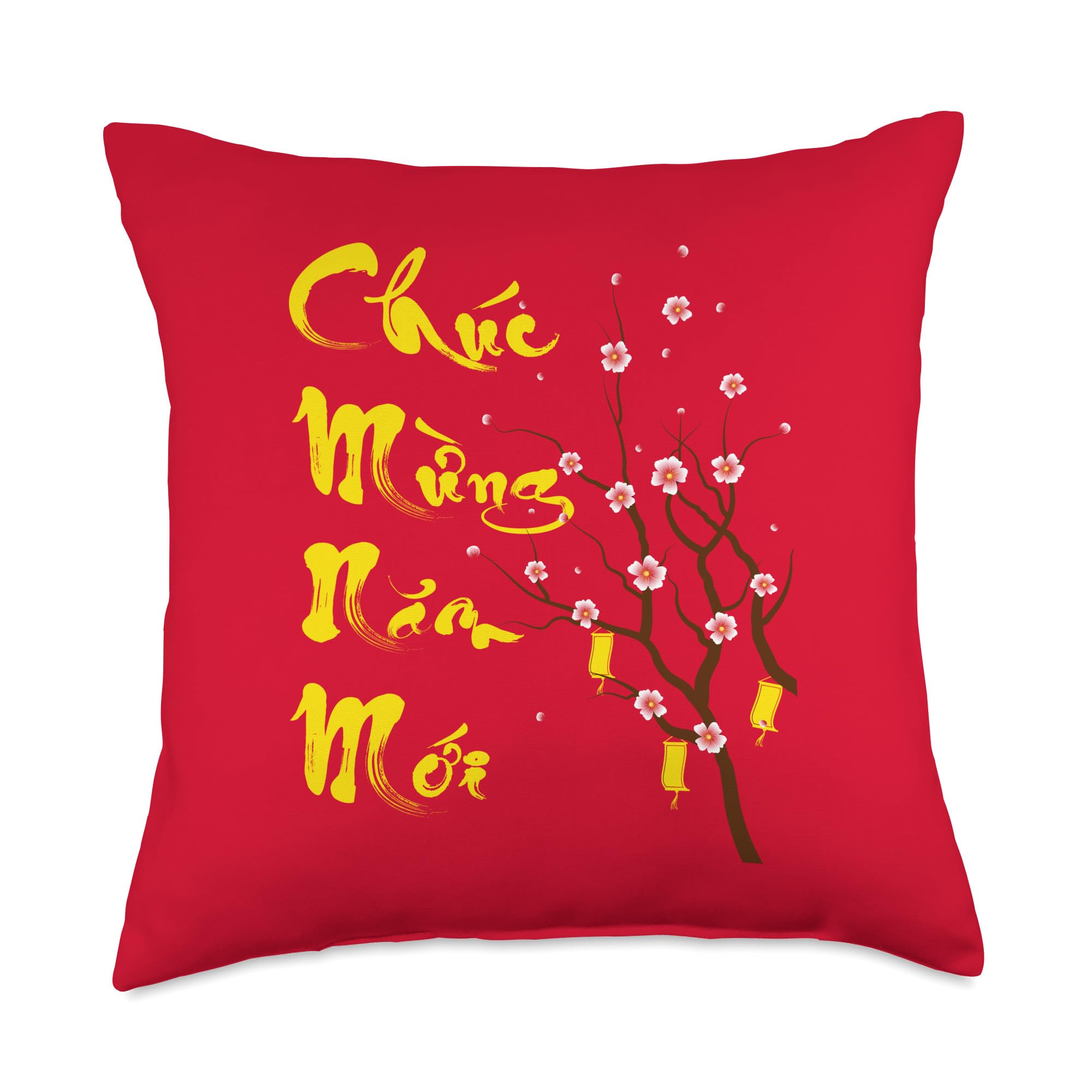 Vietnamese New Year Decorations 2025 | Chuc Mung Nam Moi Throw Pillow