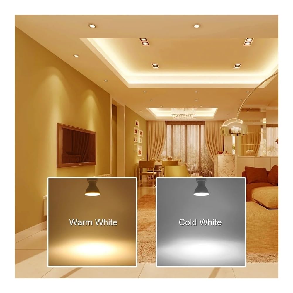 fengyan Casa bombillas, Paquete de 20 bombillas LED pequeñas de maíz AC220V E14 5W 72LED-2835SMD bombilla LED de atenuación Familiar Lámpara(Warm white)