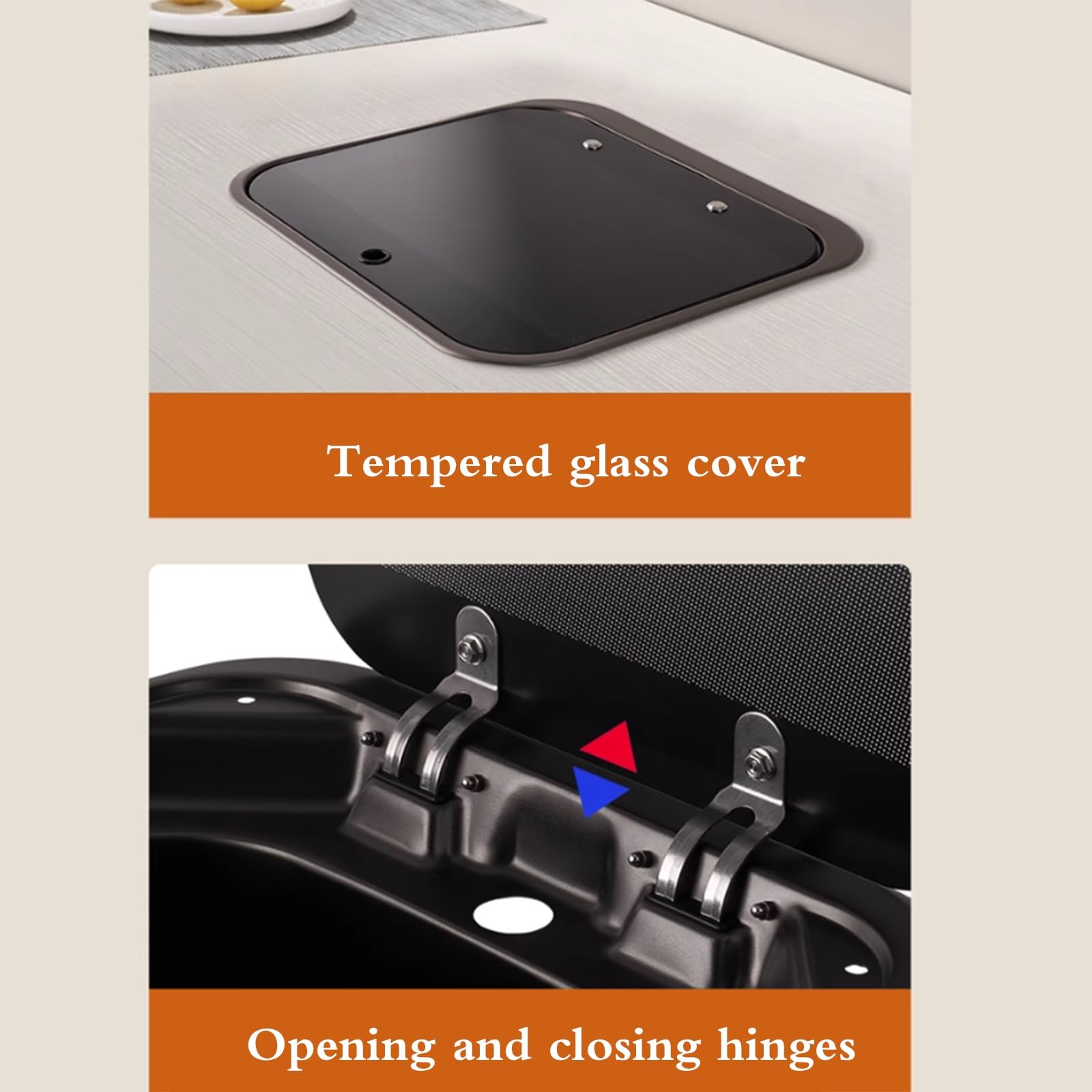 Fregadero De Cocina De Acero Inoxidable Para Autocaravana Con Tapa – Grifo Plegable Cuadrado Para Autocaravana, Preparación De Alimentos, Lavado – Ahorra Espacio Oculto