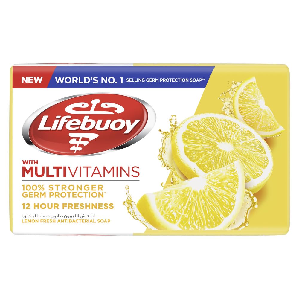 Bar Soap, Lemon Fresh, for 100% stronger germ protection & hygiene, 12 hour freshness, 125g