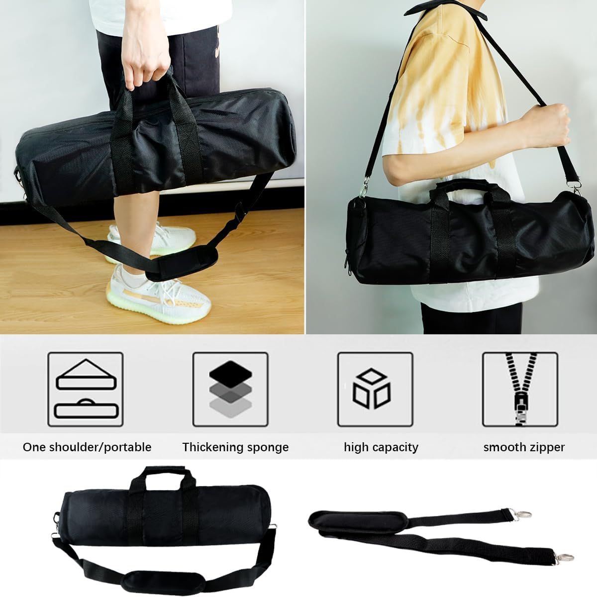 Tripod Case with Shoulder Strap, Padded Compact Case, Full Length Zippered Closure for Tripod, Mic Stand, Tent Pole