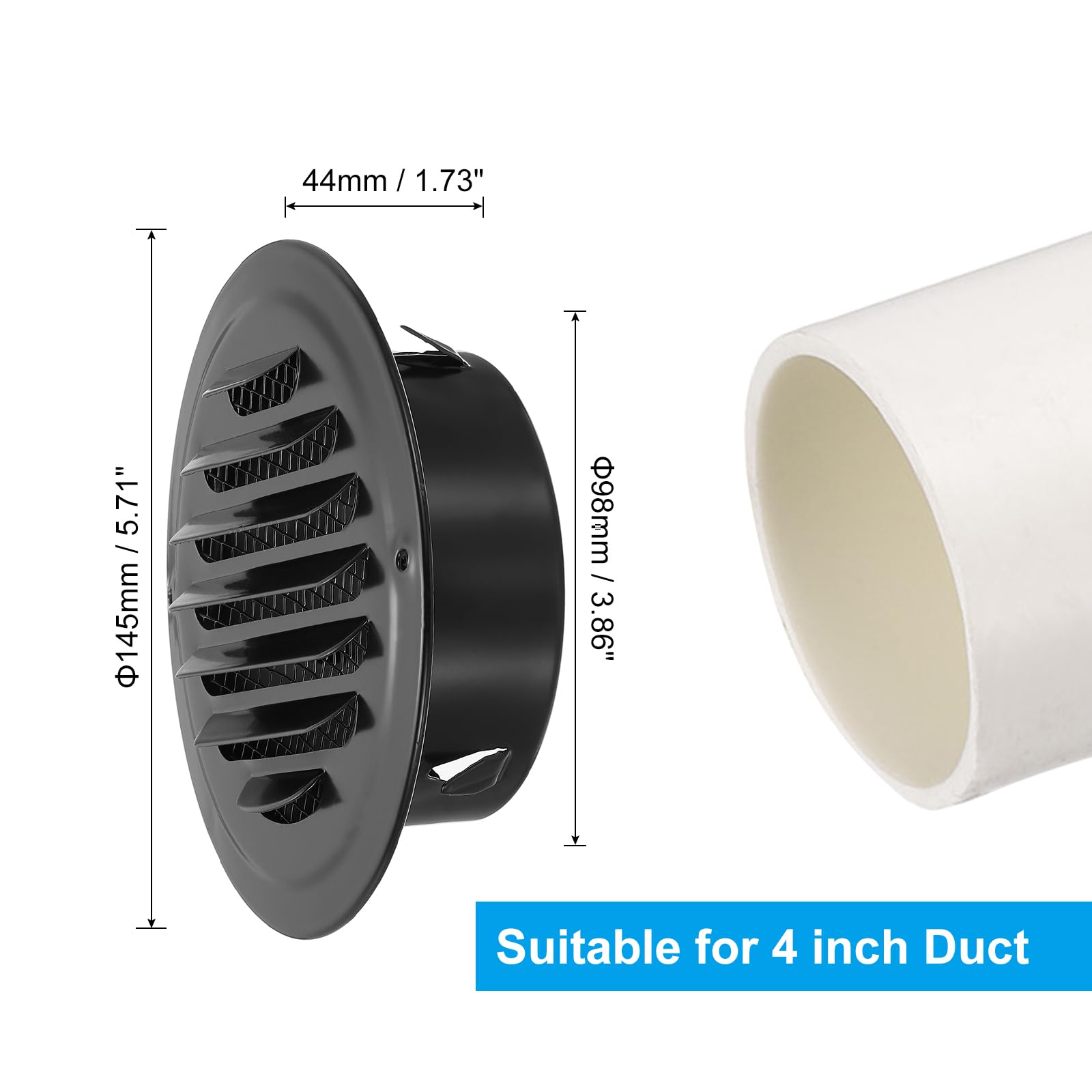 PATIKIL 4" Round Air Vent Cover - Image 2