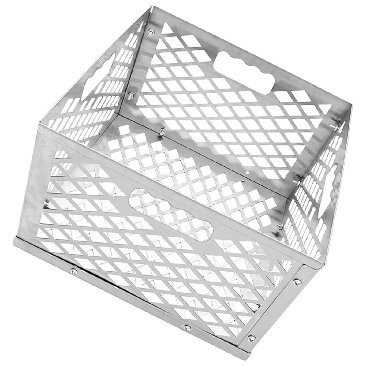 Acciaio Inox Argento Cestello Affumicatore per Barbecue per Carbone