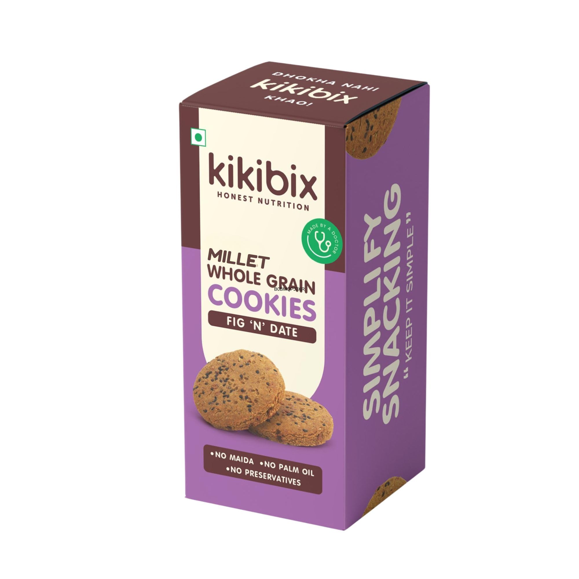 Figs Jaggery Cookies, Best Lactation cookies, Pcos & Pcod Friendly, Tasty & Healthy Snacks For Adults, Anjeer & Jaggery Biscuits, Nutritious Multigrain Cookies, 130 Gms