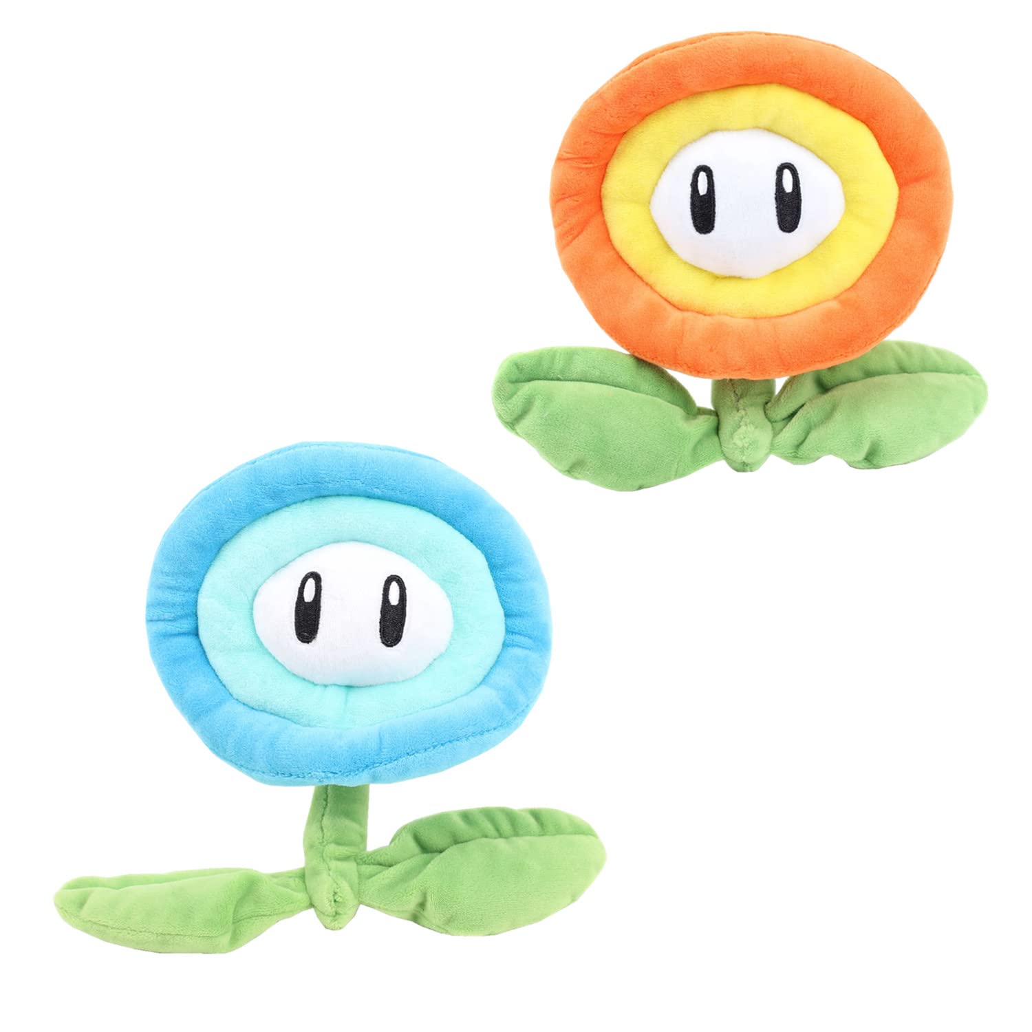 Anime Fire Flower & Ice Flower Plush Toys Soft Stuffed Doll 6.7'' Set of 2 Pieces