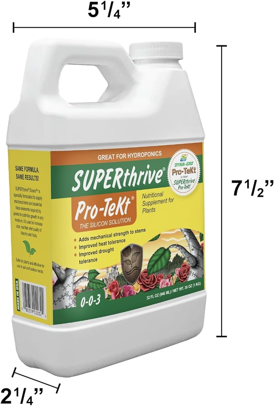 Dyna-Gro® Pro-Tekt® 0-0-3 Silicon Supplement for Plants, 1 qt
