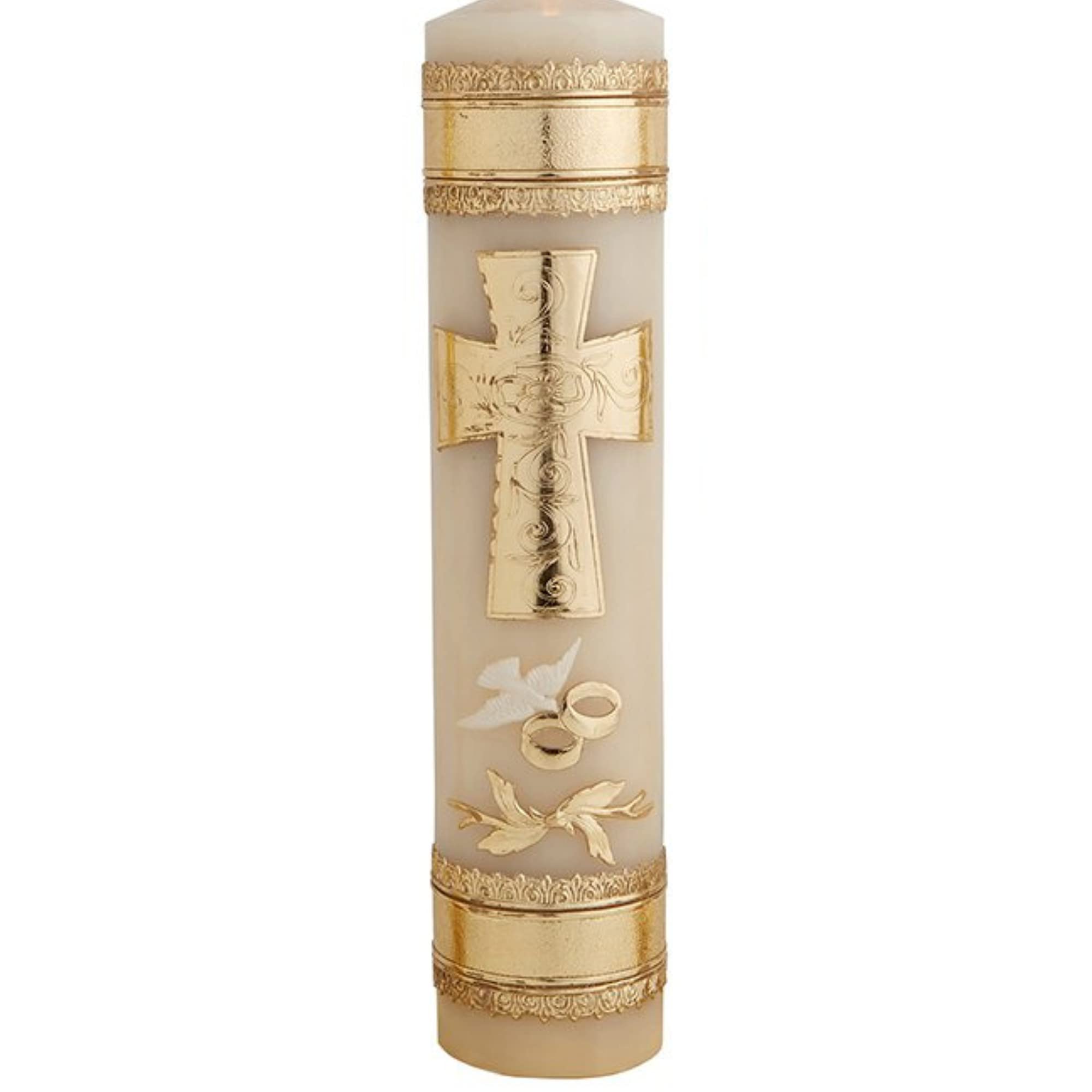 Set di candele per matrimonio con scatola dei ricordi, candele dorate, centrotavola per matrimonio, ricevimento e cerimonia, 3 pezzi inclusi