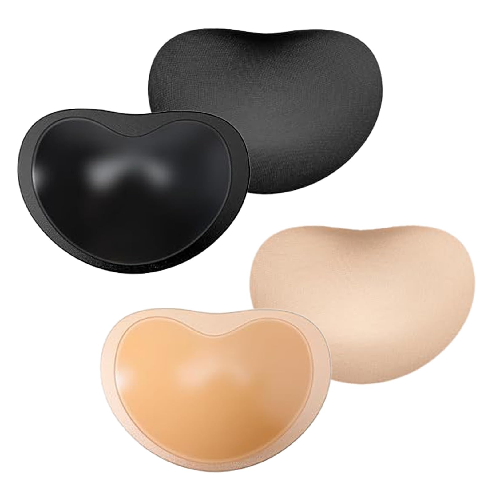 KUKUMAJI2 Pairs Bra Pads Inserts, Breast Enhancers Inserts,Breathable Sticky Bra Cups Inserts,Latex Bras Inserts Push Up Pads for Sports Bra Cups Swimsuit