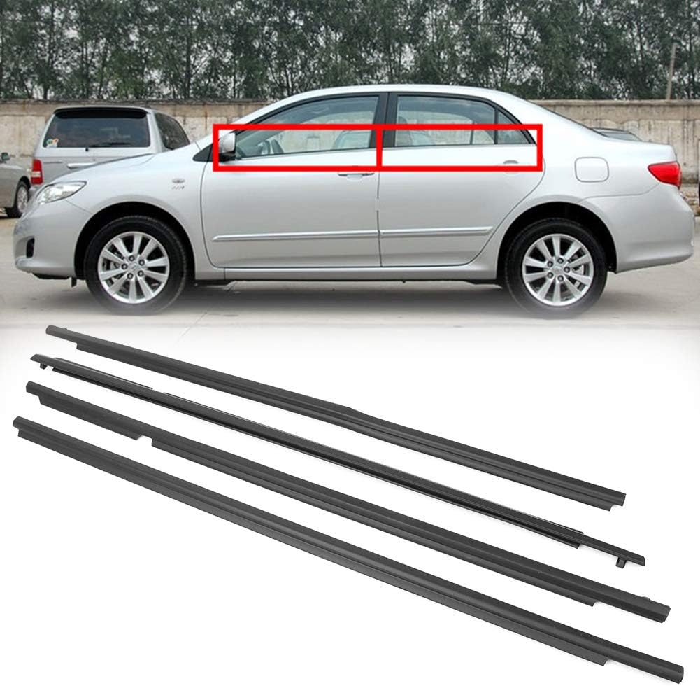 GZYF Auto Weatherstrip, 4PCS Window Seal Moulding Trim