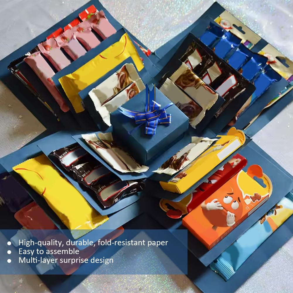 APOMOONS Boîte Cadeau Surprise, Explosion Box, Boite Surprise, Colis Surprise, Explosion Gift Box, Boite Surprise Explosion, Boite A Cadeau Surprise Pour Anniversaire Mariage Saint Valentin