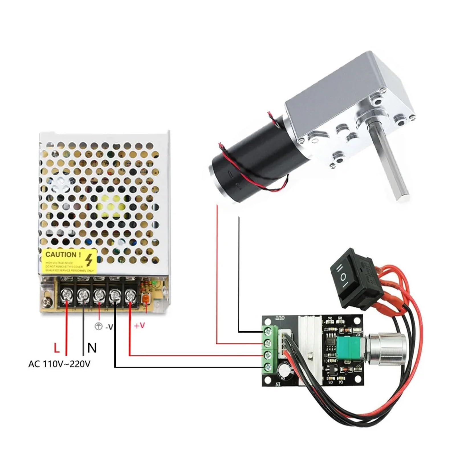 5840-31ZY DC 12 V/24 V Eje Largo 51mm Reducción Motor De Engranaje De Tornillo Sin Fin Alto Par Alta Potencia 3-100 Kg/cm Enging Autoblocante Reversible(12V 10RPM,Package B)