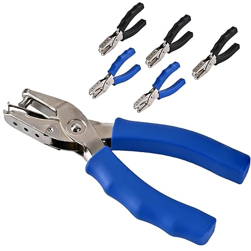 Miniatura 8 de Craftinova Perforadora de mano, paquete de 3, perforadora de mano de 14 de pulgada, con asas de agarre suave, con capacidad de 6 hojas, perfecto