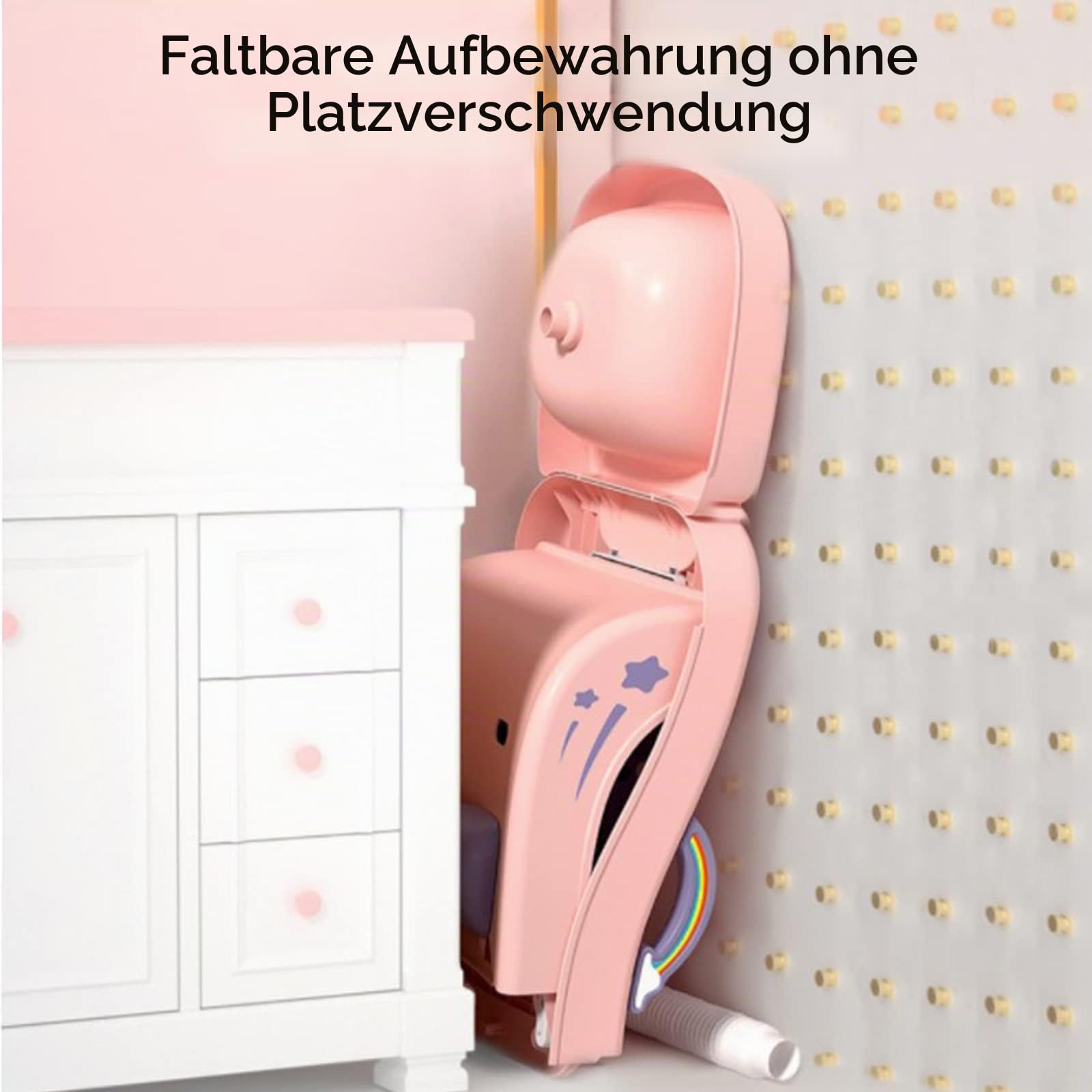 Kinder-Haarwaschstuhl, verstellbar, kind-Shampoo-Stuhl, Badende Mädchen, rosa Salonstuhl für Kleinkinder