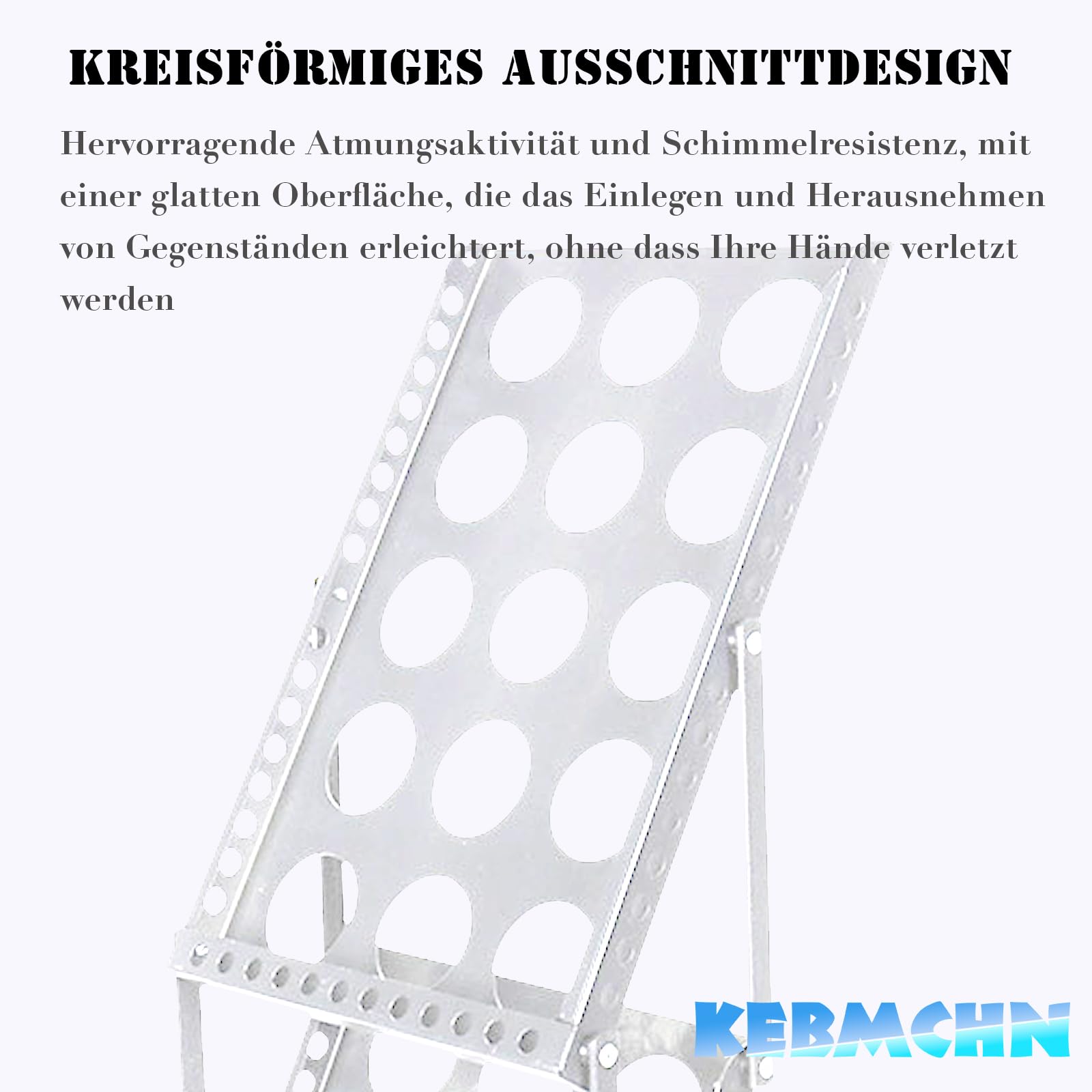 A4 Broschüre Magazin Katalog Literatur Display, Katalogständer Tragbar aus Metall, Schwarz, Inkl Lochdesign mit Tasche, faltbare Magazinhalter Prospektständer Flyerständer(Weiß)
