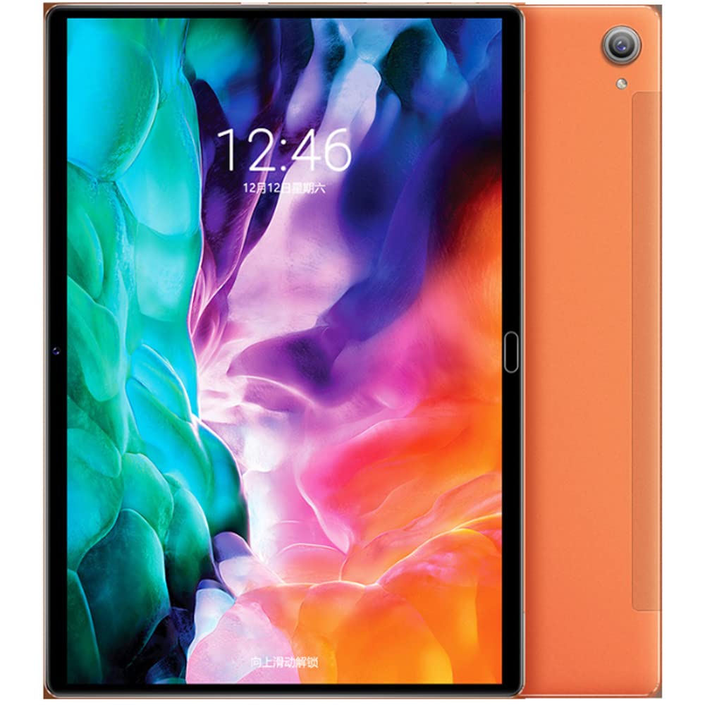 Tablet PC IPS HD da 14,6 pollici,sottile sistema Windows Tablet PC Android 9.1 con riconoscimento facciale 8 GB di RAM suono stereo/Bluetooth 5.0 navigazione GPS, WiFi 5G (arancione)