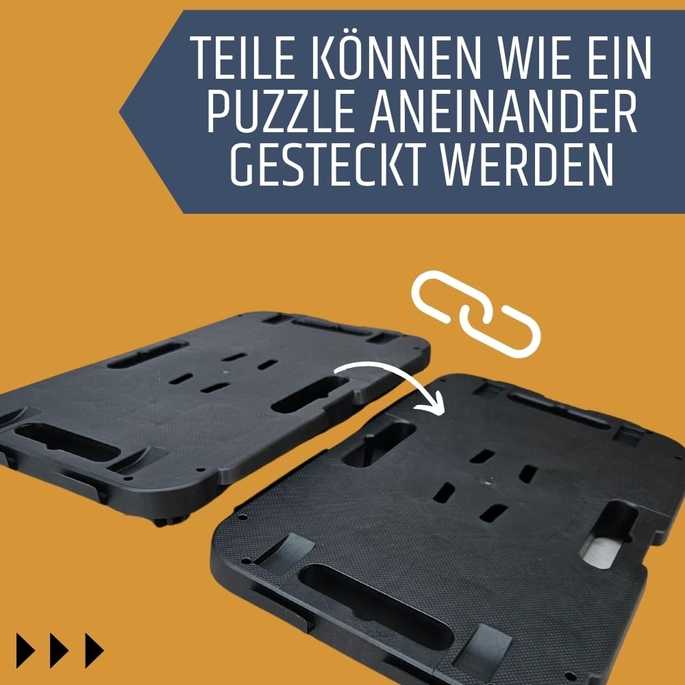 2er Set Transportroller Rollbrett Transportrollen Rollbrett Werkstatt Pflanzen Rollbretter Transport Möbelrollen flach Pflanzenroller eckig Transporthilfe mit Rollen 57