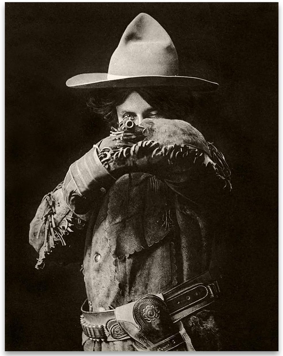Amazon.com: Annie Oakley Black and White Vintage Portrait Photo