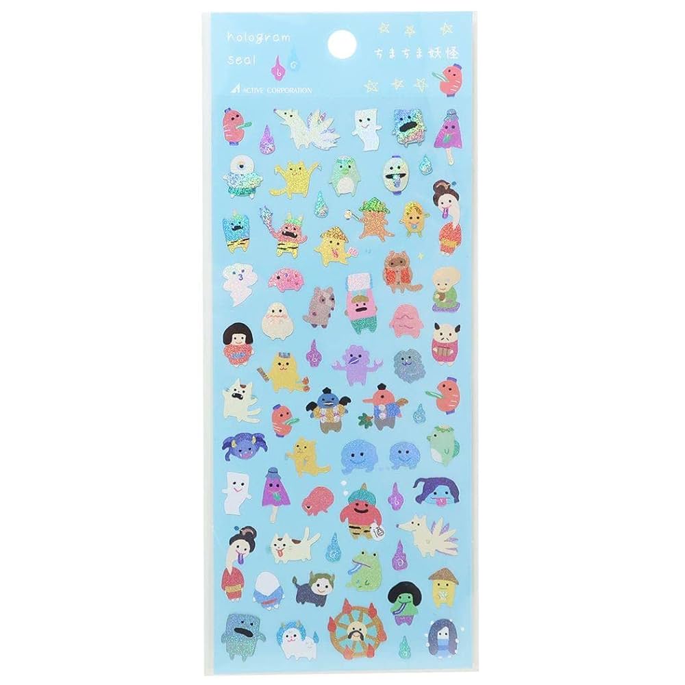 Amazon.co.jp: [シールシート]ホログラムシール/ちまちま妖怪