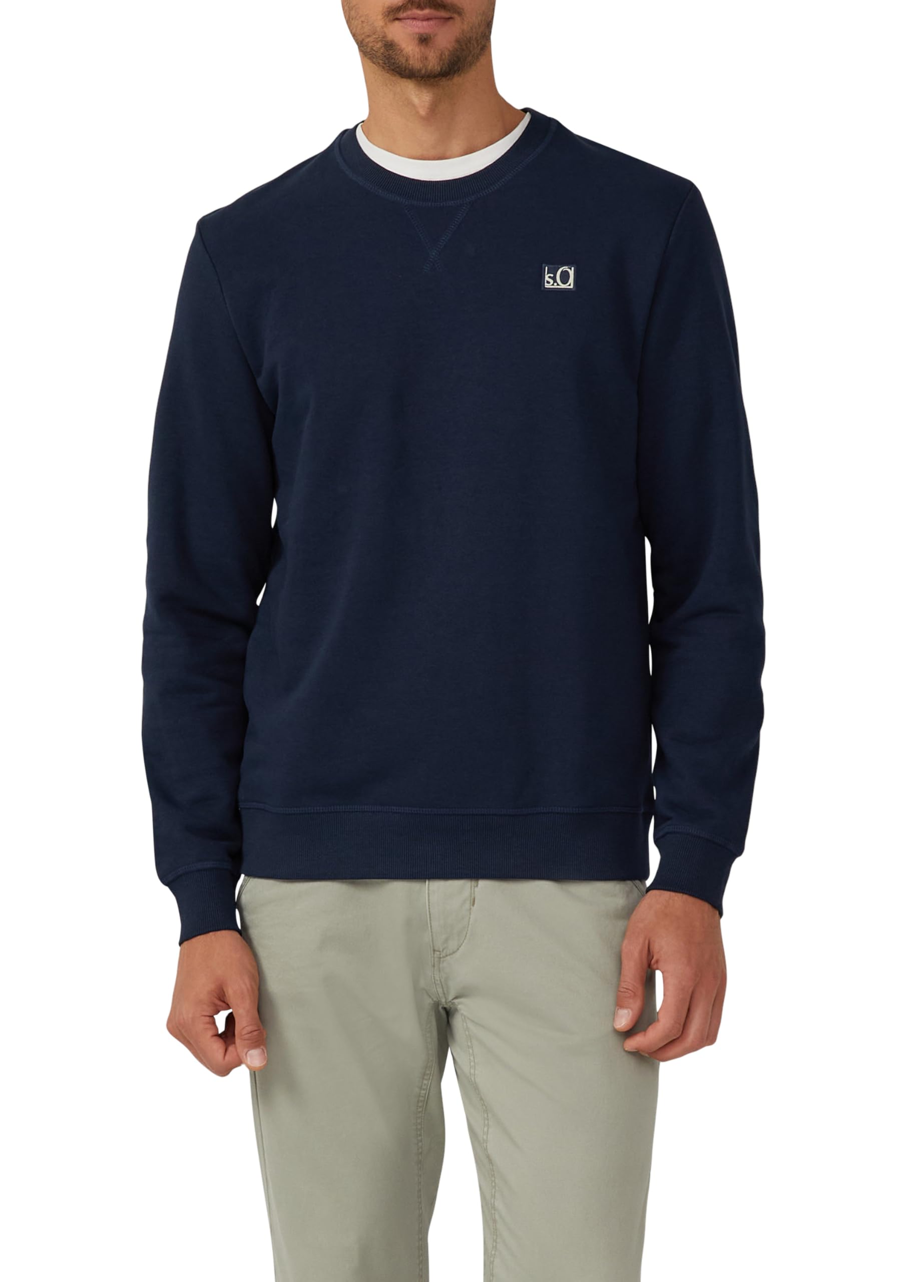 s.Oliver Weiches Sweatshirt aus Baumwollmix mit Crew Neck
