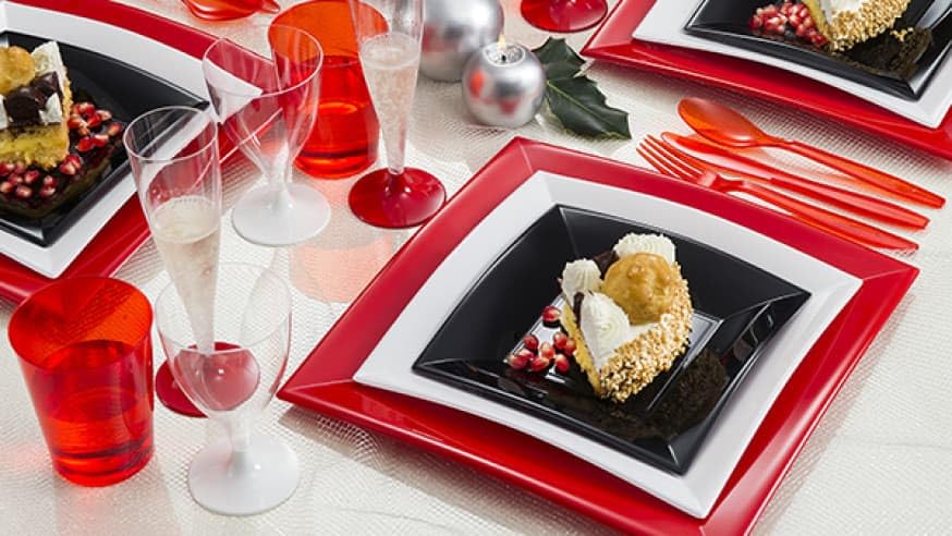 15 Platos Llanos Cuadrados de Plástico PP, 23x23cm, Blanco, Apto para Lavavajillas y Microondas, Reutilizables, Hasta 125 usos, Plástico Duro, Reciclable, Eventos, Catering, Cocina.