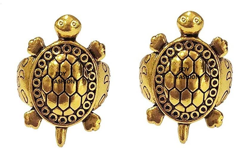 TURTLE RING GOLDEN COLOR GOOG LUCK (PACK OF 2)-image-2