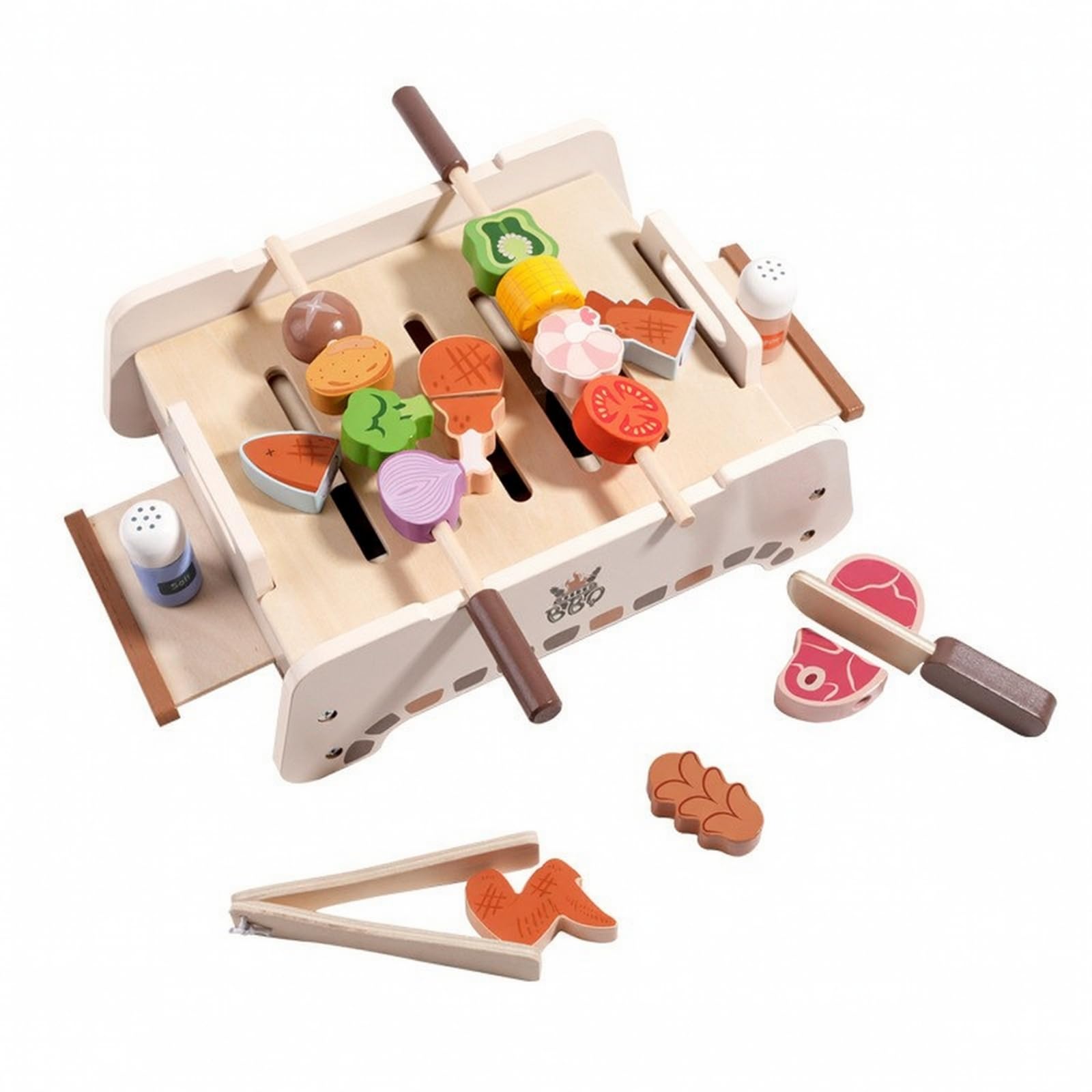 kowaku Parrilla con Accesorios Didáctico | Barbacoa Juguete, Educativo, Juego Barbacoa Infantil, para Casa, Niños