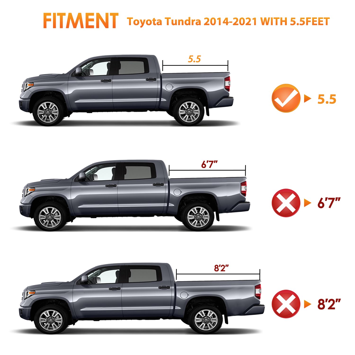 Nilight Soft Roll Up Truck Bed Cover Compatible with Toyota