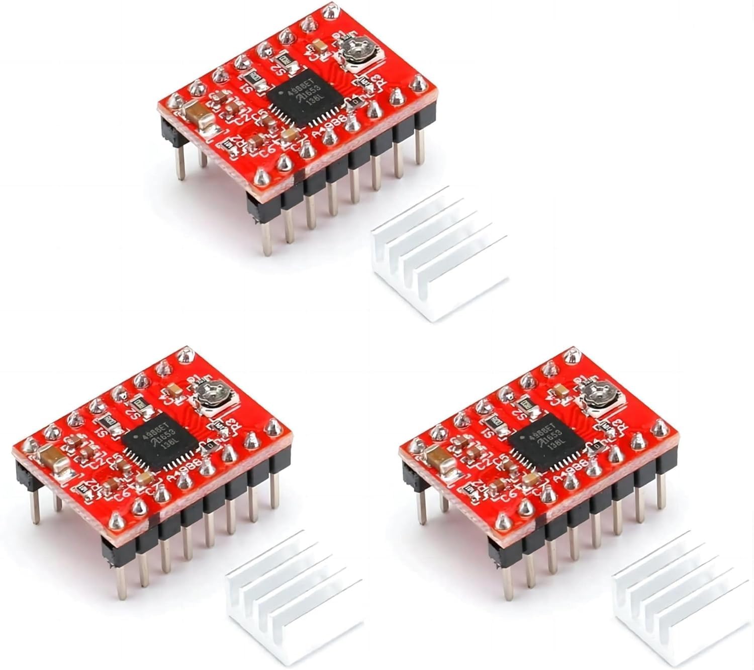 IDUINO A4988 Stepper Motor Drive with Heat Sink for Aurduino, 3D Printer, CNC Machine or Robotics Pack of 3 (B0CRZV4TF9) Amazon Price History, Amazon Price Tracker