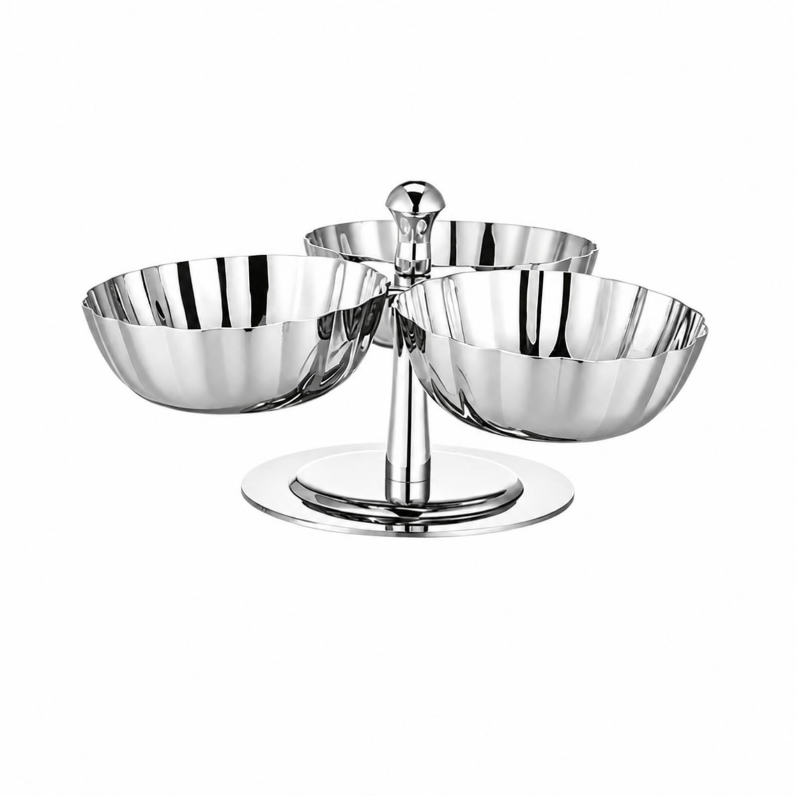 Soporte Giratorio Postres con Cuenco Estante Postres con Base Circular Multiusos Bandeja Pedestal Patas para Buffets,