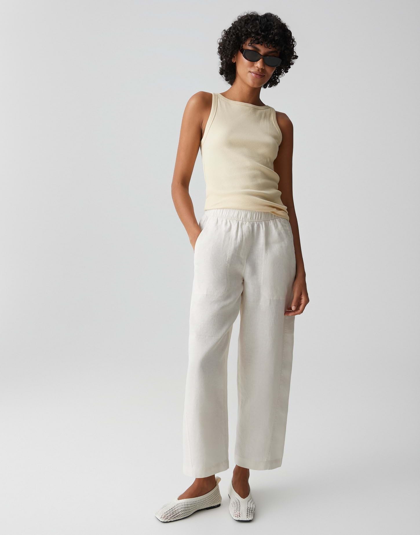 OPUS Damen City Pants | MYHA Linen Relaxed Barrel Fit aus reinem Leinen