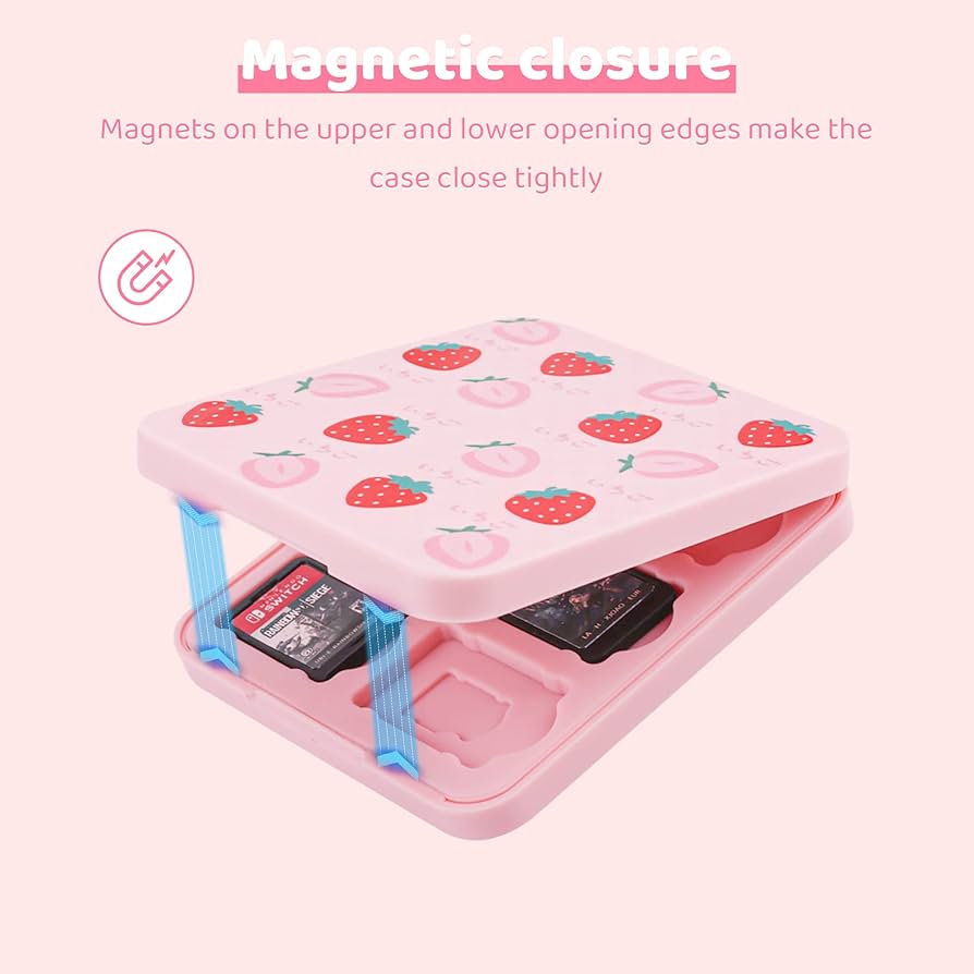 Amazon.co.jp: FUNDIARY ピンクストロベリーカードケース ニンテンドー