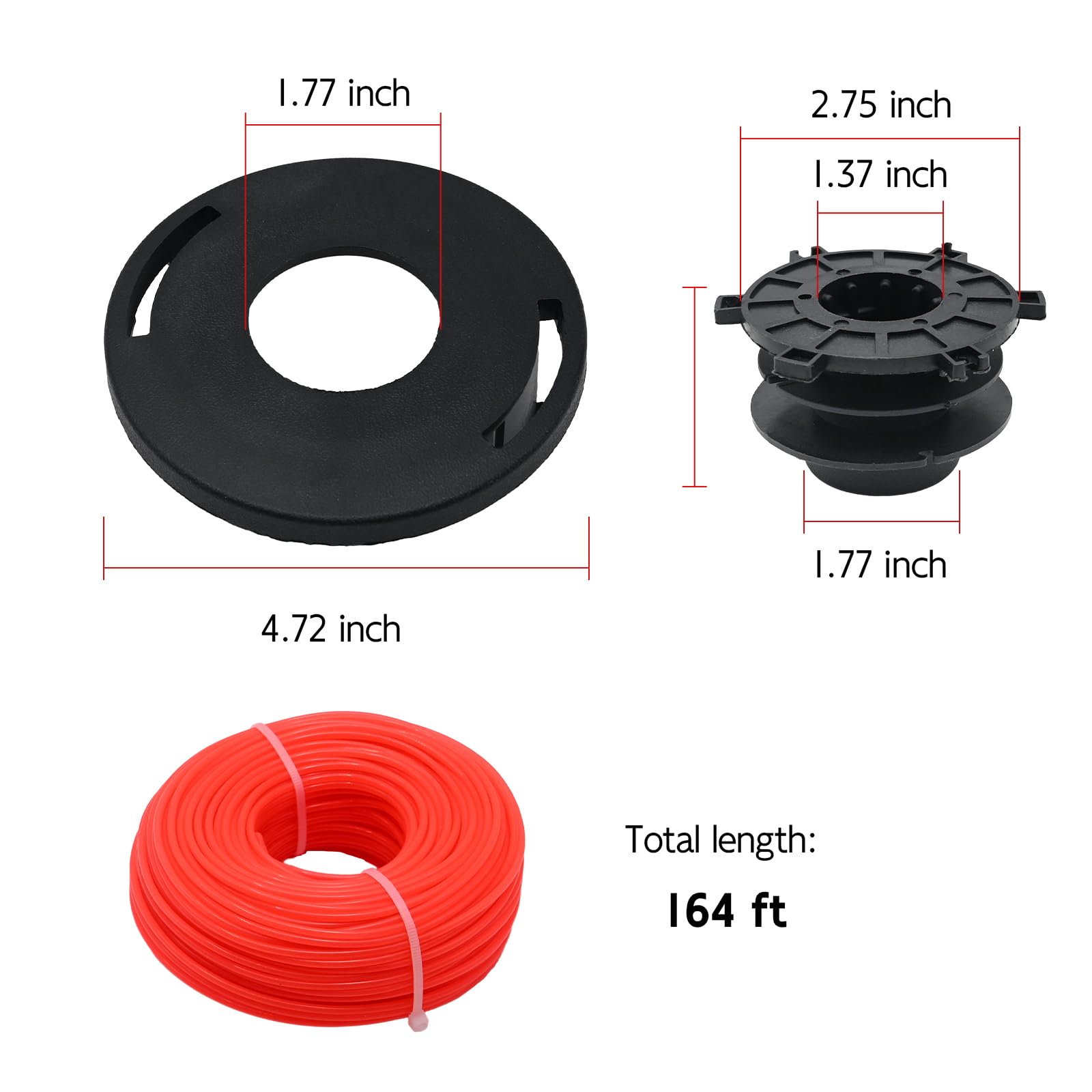 Anxingo 12 pezzi 25-2 bobine di ricambio per decespugliatore Stihl FS90 FS100 FS110 FS120 FS130 FS55 FS80 FS83 FS85