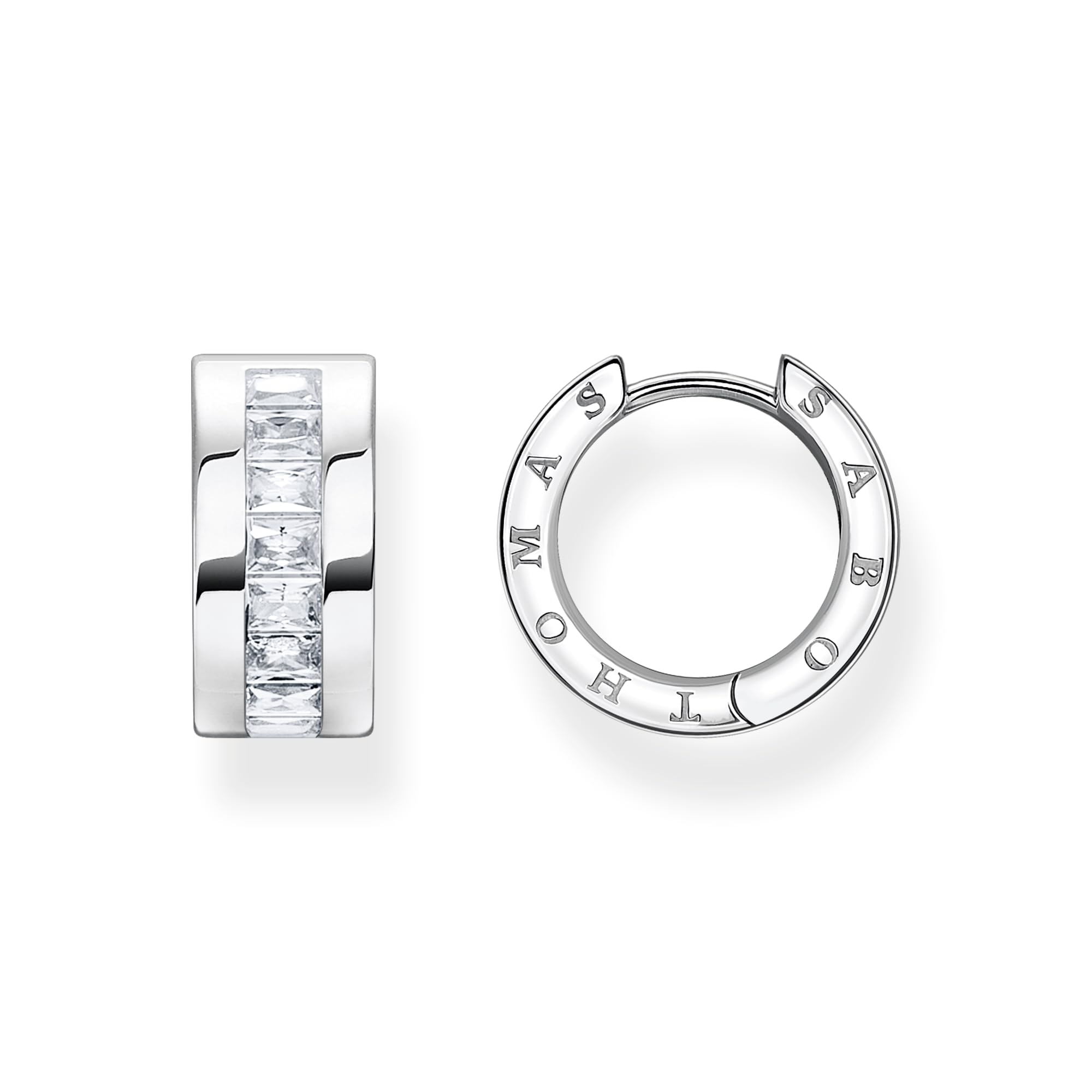 THOMAS SABO Sabo SET0617-051-14 - Orecchini a cerchio da donna, in argento Sterling 925, misura unica, Argento sterling, Zirconia cubica