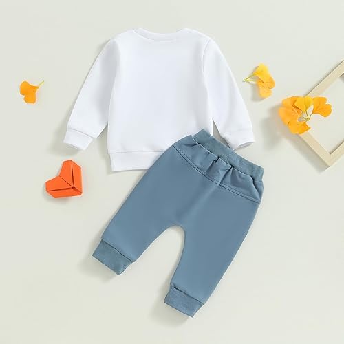 Miniatura 3 de Ropa para Bebé Niño Pequeño Mamas Boy Conjunto de Otoño Invierno Sudadera de Manga Larga con Letras Pantalones Deportivos a Cuadros Conjunto para