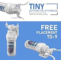 Vista 6 de Frizzlife TD-9 Alkaline Remineralization Under Sink Inline Water Filter - Quick Twist Post Filter for RO Reverse Osmosis System, Reduce Chlorine