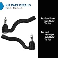 Vista 508 de TRQ Juego de barras de acoplamiento interiores delanteras 2 piezas compatibles con Acura RDX 2013-2018