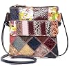Random Color Splicing Crossbody Purse Women Multicolor Handbag Leather Colorful Shoulder Bag Travel Shopper satchel