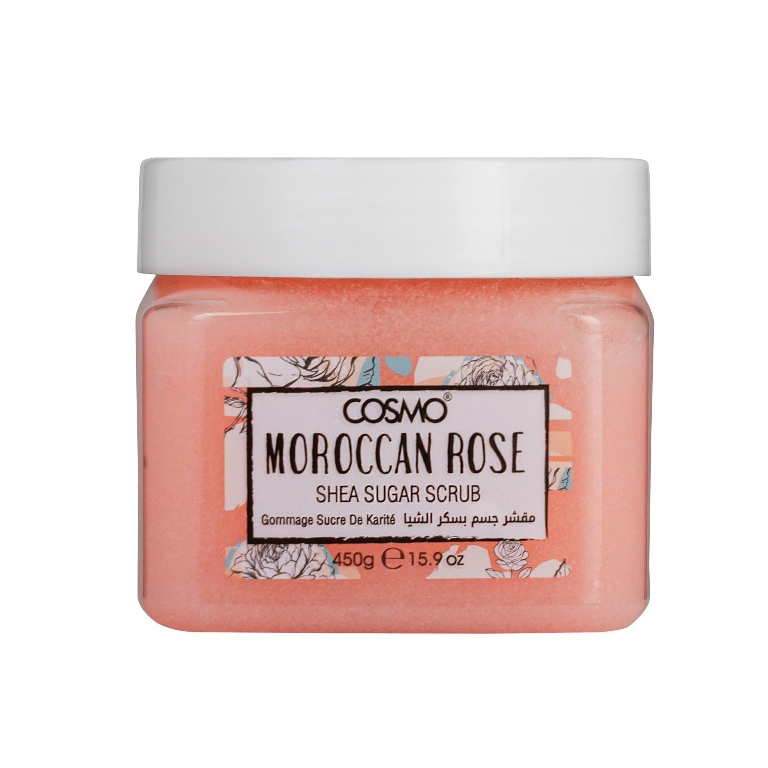 Cosmo Moroccan Rose Shea Sugar Scrub 450g, Exfoliating & Nourishing Body Scrub, Brightening & Hydrating, Face & Body, Natural Ingredient, Dead & Deep Skin Cleanser, All Skin Types, Soft & Glow Skin-image-42