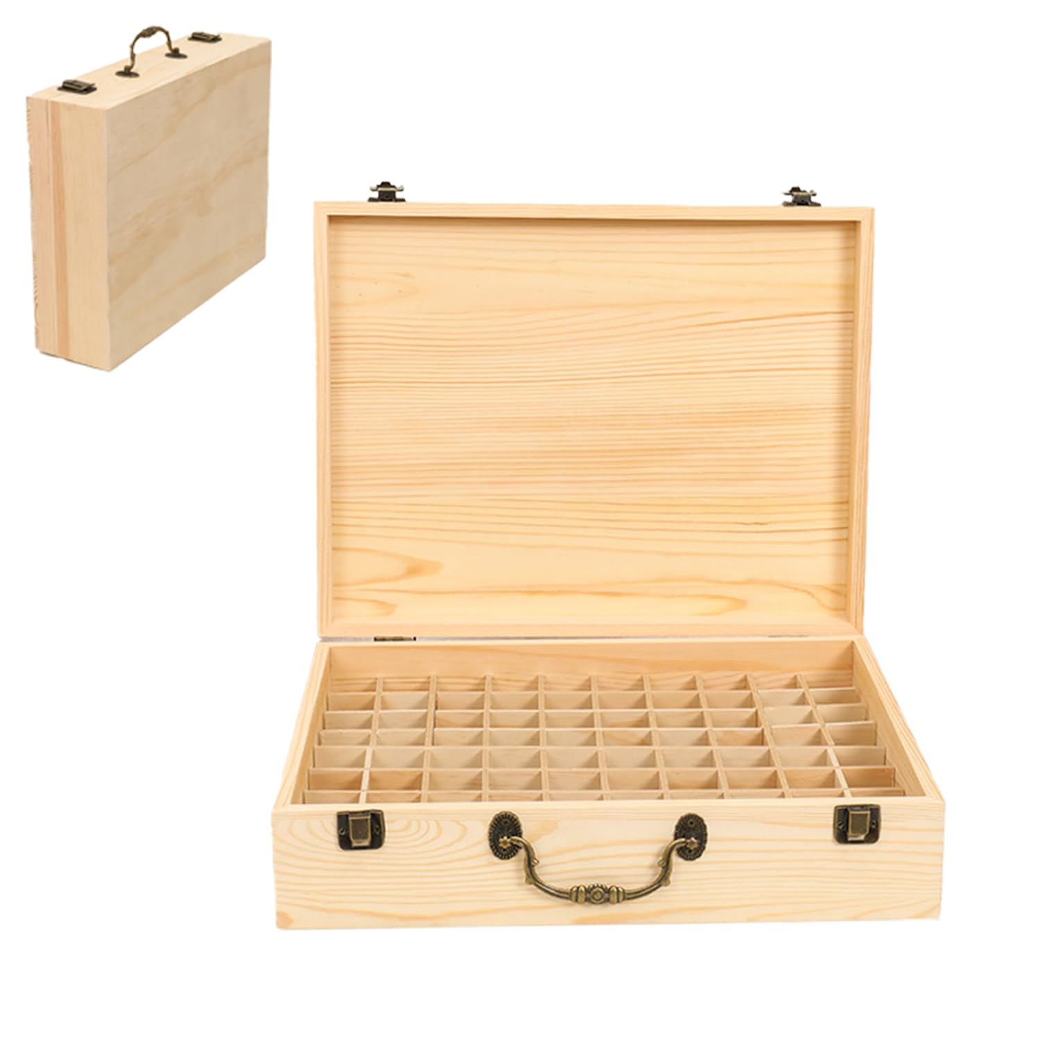 Caja para aceites esenciales de madera ideal para organizar tu rincón de aromaterapia en casa