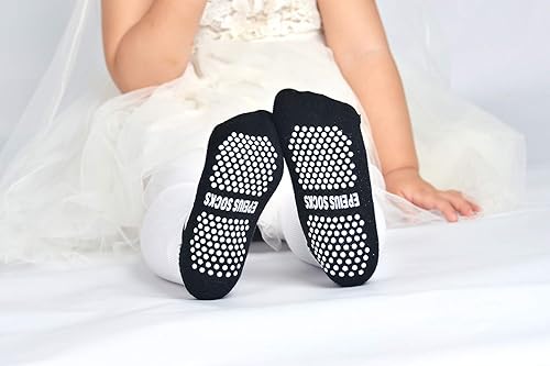 Miniatura 4 de EPEIUS Mallas para bebé y niña, antideslizantes, lisasacanaladas, de algodón, sin costuras, medias para recién nacidos, niños pequeños