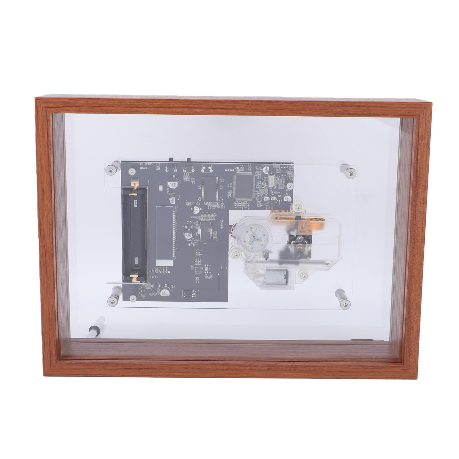 Generic Cornice per Foto Musicale retrò Lettore CD Elegante Lettore Musicale Bluetooth in Acrilico Trasparente per Decorazioni Domestiche 225x60x308mm